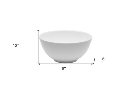 White Six Piece Porcelain Service For Six Bowl Set HomeRoots
