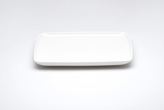 White Six Piece Rectangle Porcelain Service For Six Dinner Plate Set HomeRoots