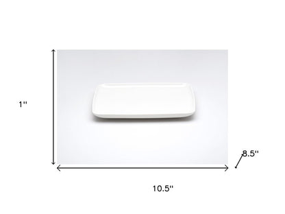 White Six Piece Rectangle Porcelain Service For Six Dinner Plate Set HomeRoots