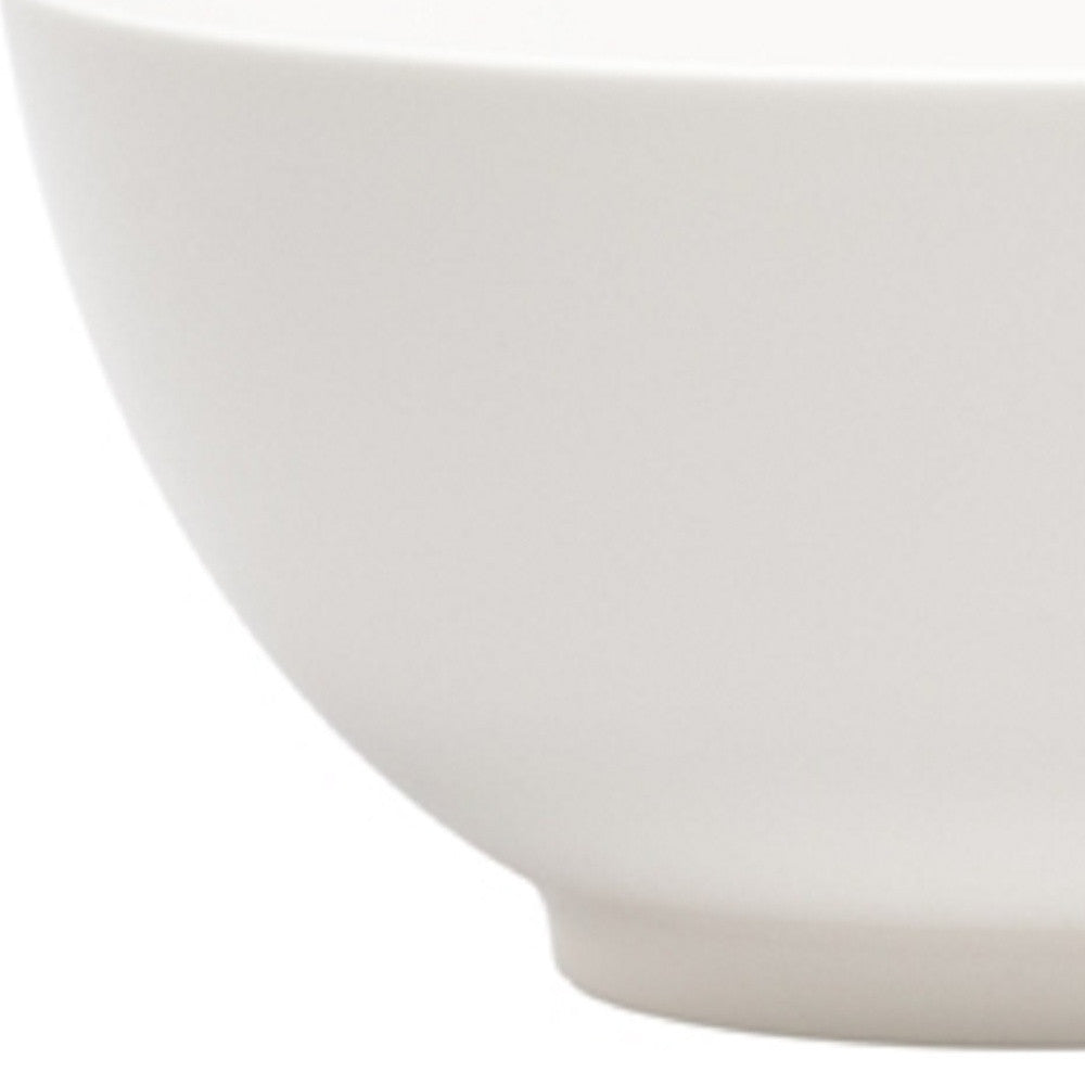 White Porcelain Large Round Serve Bowl