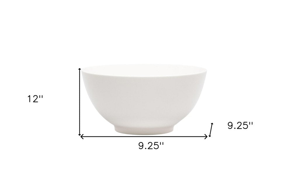 White Porcelain Large Round Serve Bowl HomeRoots