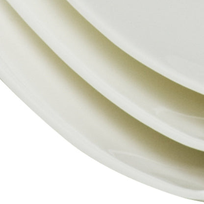 White Six Piece Square Bone China Service For Six Dinner Plate Set HomeRoots
