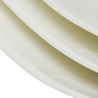 White Six Piece Square Bone China Service For Six Dinner Plate Set HomeRoots
