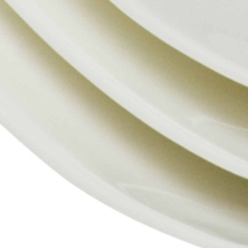 White Six Piece Square Bone China Service For Six Salad Plate Set HomeRoots