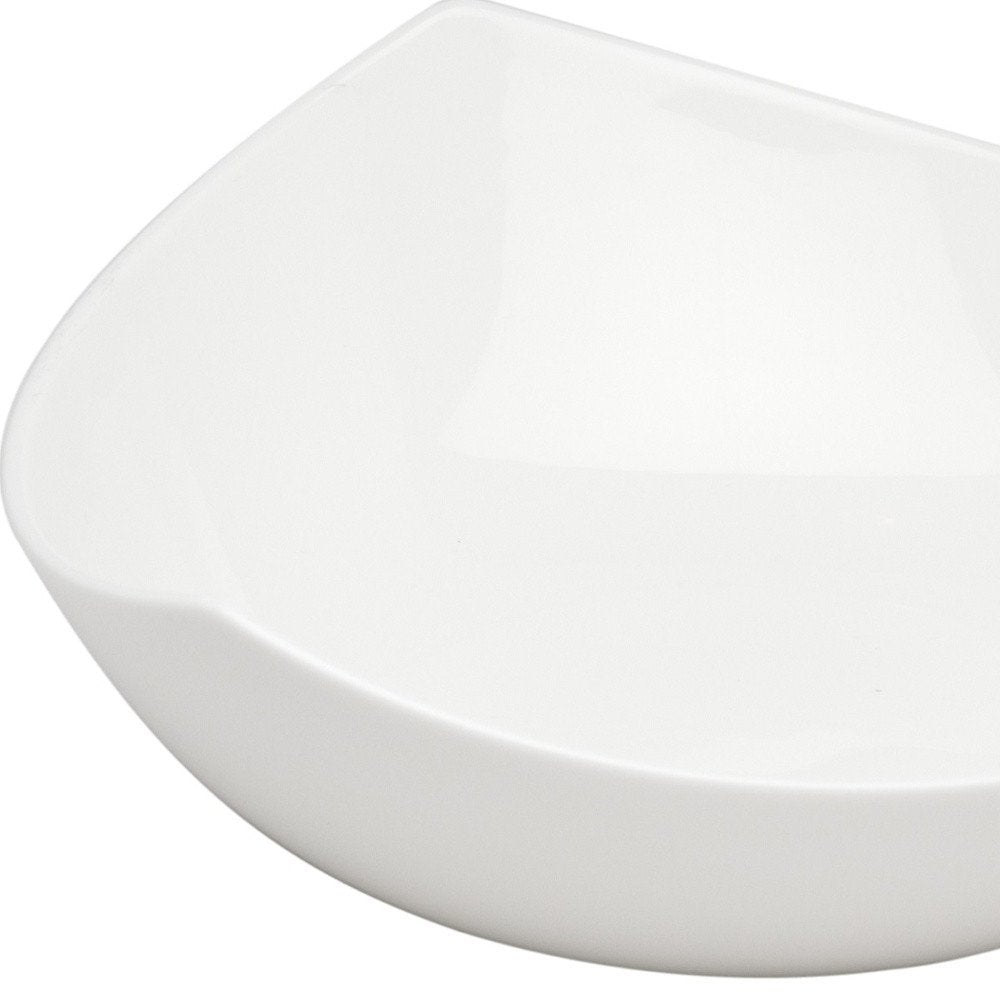 White Six Piece Triangle Bone China Service For Six Bowl Set HomeRoots
