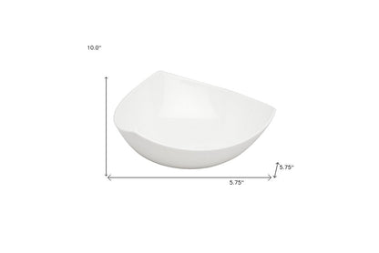 White Six Piece Triangle Bone China Service For Six Bowl Set HomeRoots