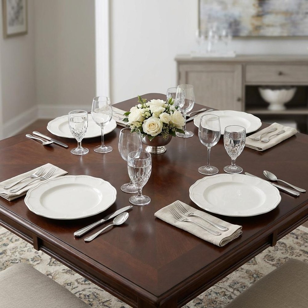 White Four Piece Scallop Stoneware Service For Four Dinner Plate Set HomeRoots