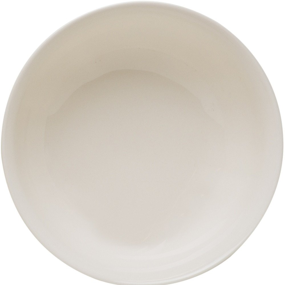 White Four Piece Round Scallop Stoneware Service For Four Bowl Set HomeRoots