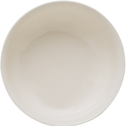 White Four Piece Round Scallop Stoneware Service For Four Bowl Set HomeRoots