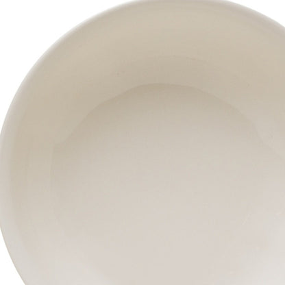 White Four Piece Round Scallop Stoneware Service For Four Bowl Set HomeRoots