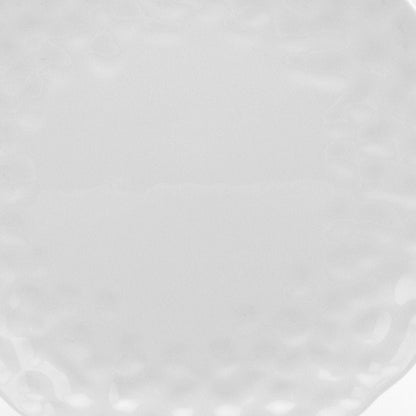 White Six Piece Round Pebbled Porcelain Service For Six Salad Plate Set HomeRoots