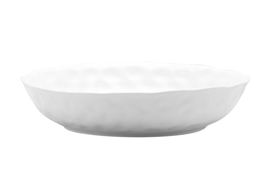 White Six Piece Round Pebbled Porcelain Service For Six Bowl Set HomeRoots