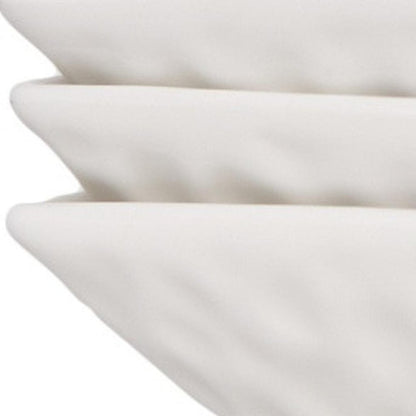 White Six Piece Pebbled Porcelain Service For Six Bowl Set HomeRoots