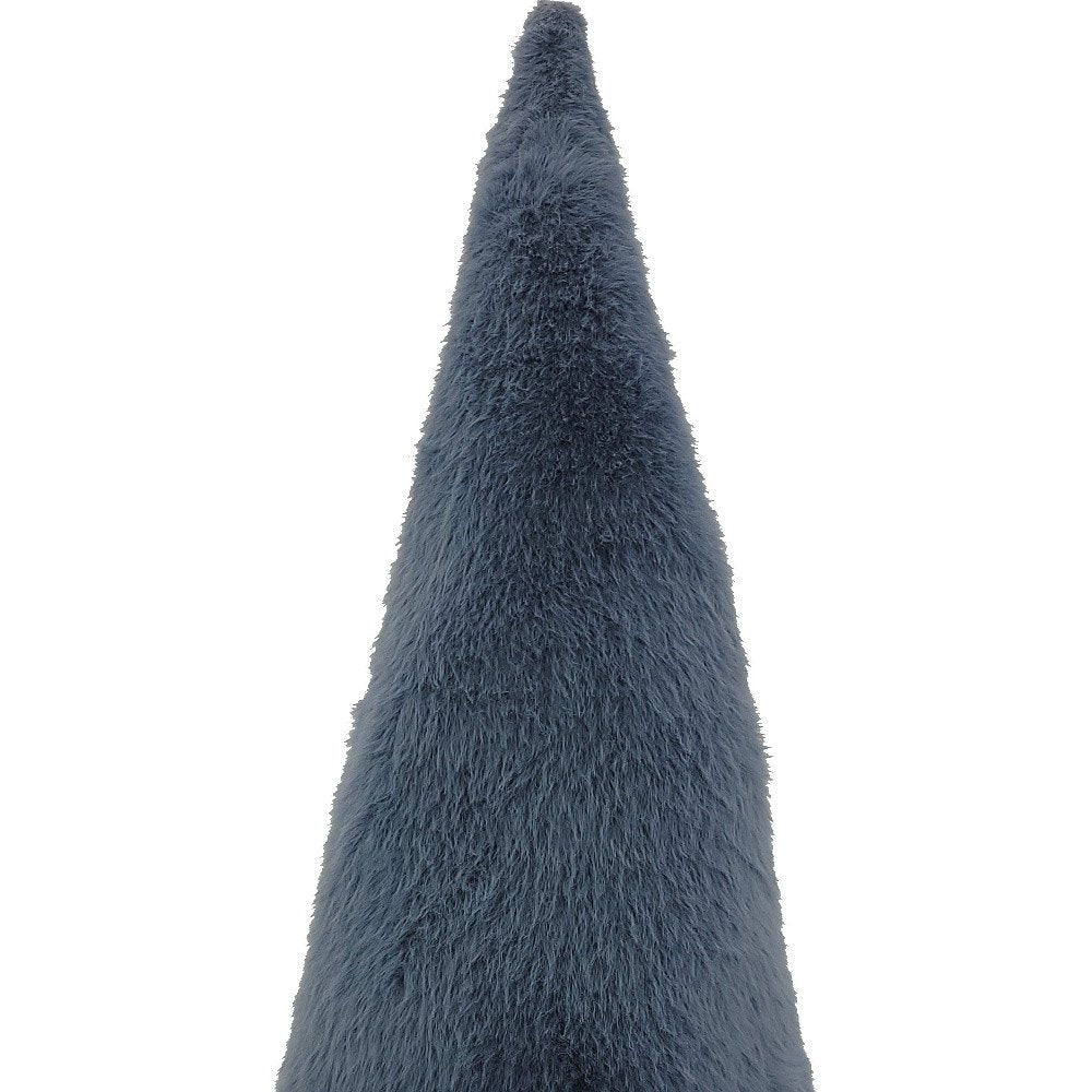 18" Slate Blue And Gray Fabric Standing Gnome Sculpture HomeRoots