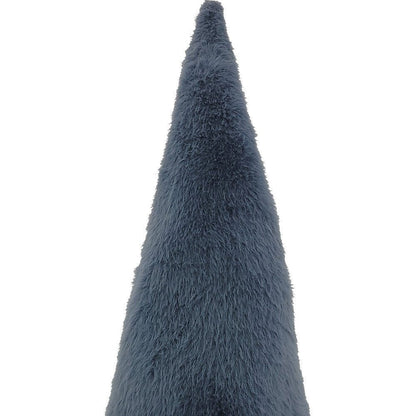 18" Slate Blue And Gray Fabric Standing Gnome Sculpture HomeRoots
