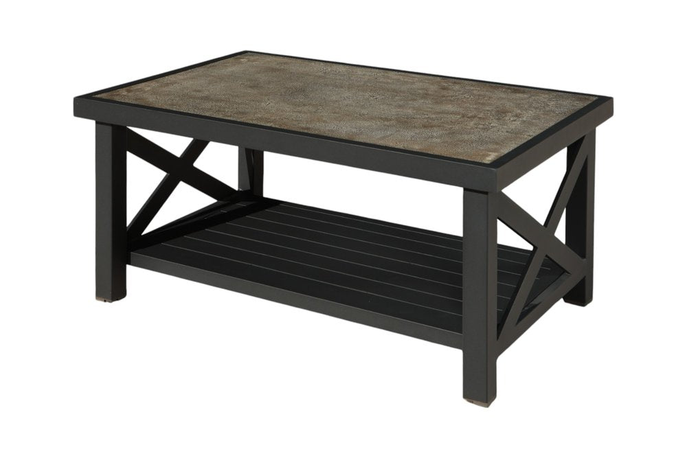 Six Piece Gray Metal Sectional Seating Group With Table — view 2