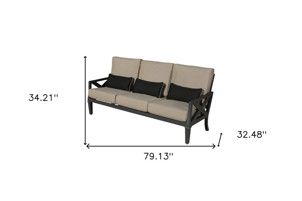 Six Piece Gray Metal Sectional Seating Group With Table HomeRoots