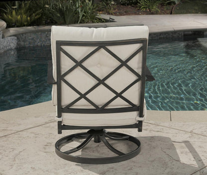 Five Piece Black and Gray Metal Outdoor Patio Set With Table HomeRoots