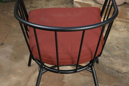 Three Piece Black and Red Metal Two Person Seating Group With Table HomeRoots