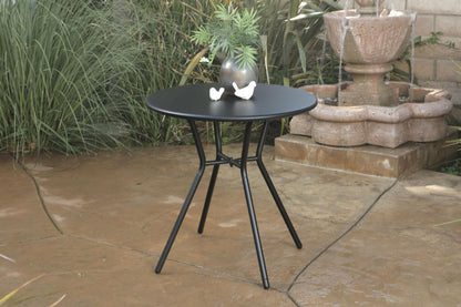 Three Piece Black and Red Metal Two Person Seating Group With Table HomeRoots