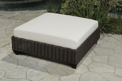 Four Piece Brown and White Wicker Sectional Seating Group HomeRoots