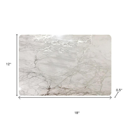 12" X 18" Silver And Gray Abstract Placemats HomeRoots