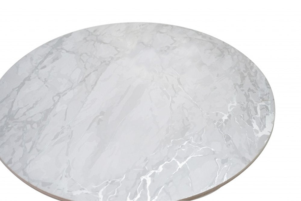 15" X 15" Silver And Gray Abstract Round Placemats HomeRoots