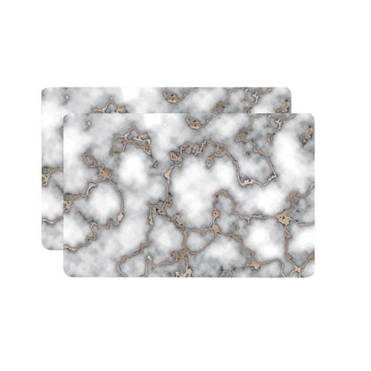 12" X 18" Gray And Gold Abstract Agglomerated cork Placemats HomeRoots