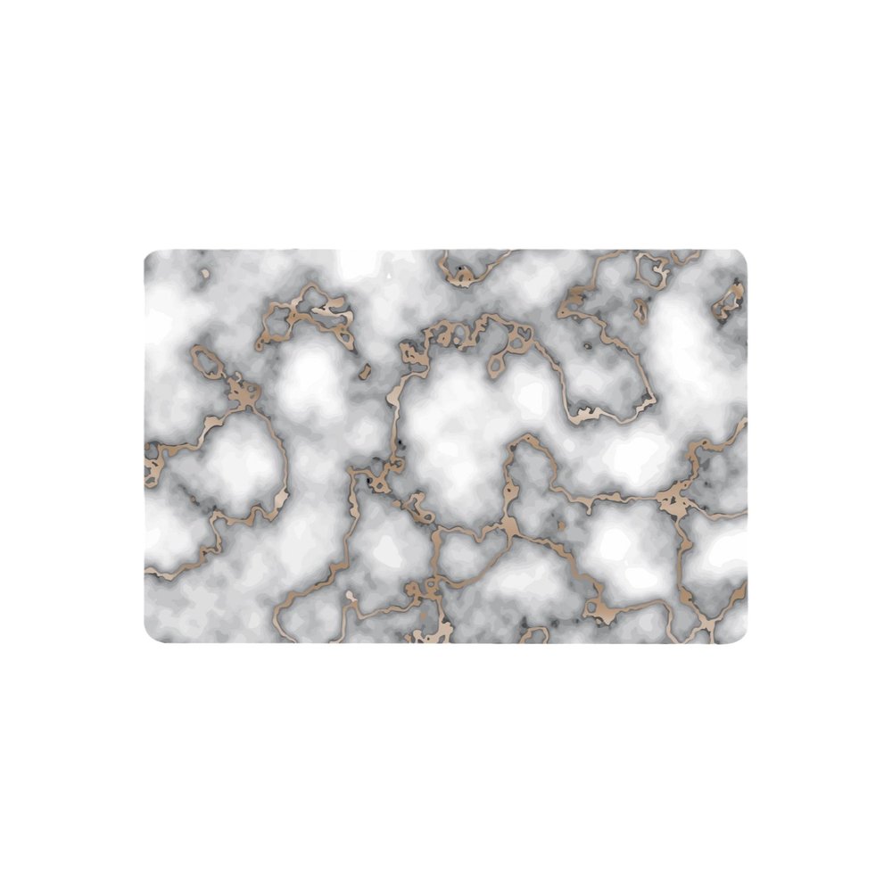 12" X 18" Gray And Gold Abstract Agglomerated cork Placemats HomeRoots
