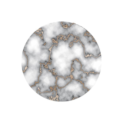 15" Set of Two Gold And Gray Abstract Round Placemats HomeRoots
