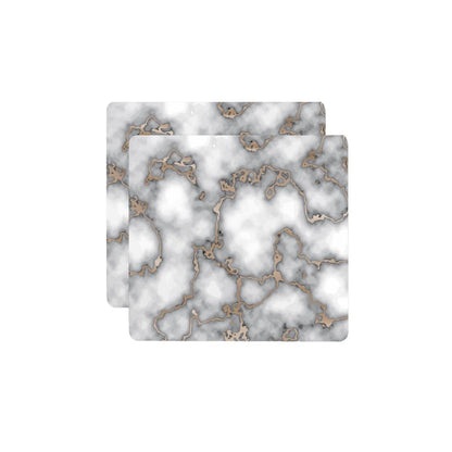 15" X 15" Gray And Gold Abstract Agglomerated cork Square Placemats HomeRoots