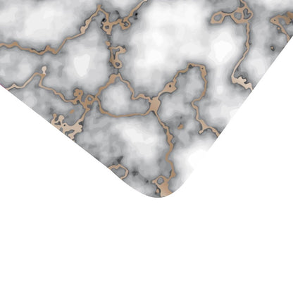 15" X 15" Gray And Gold Abstract Agglomerated cork Square Placemats HomeRoots