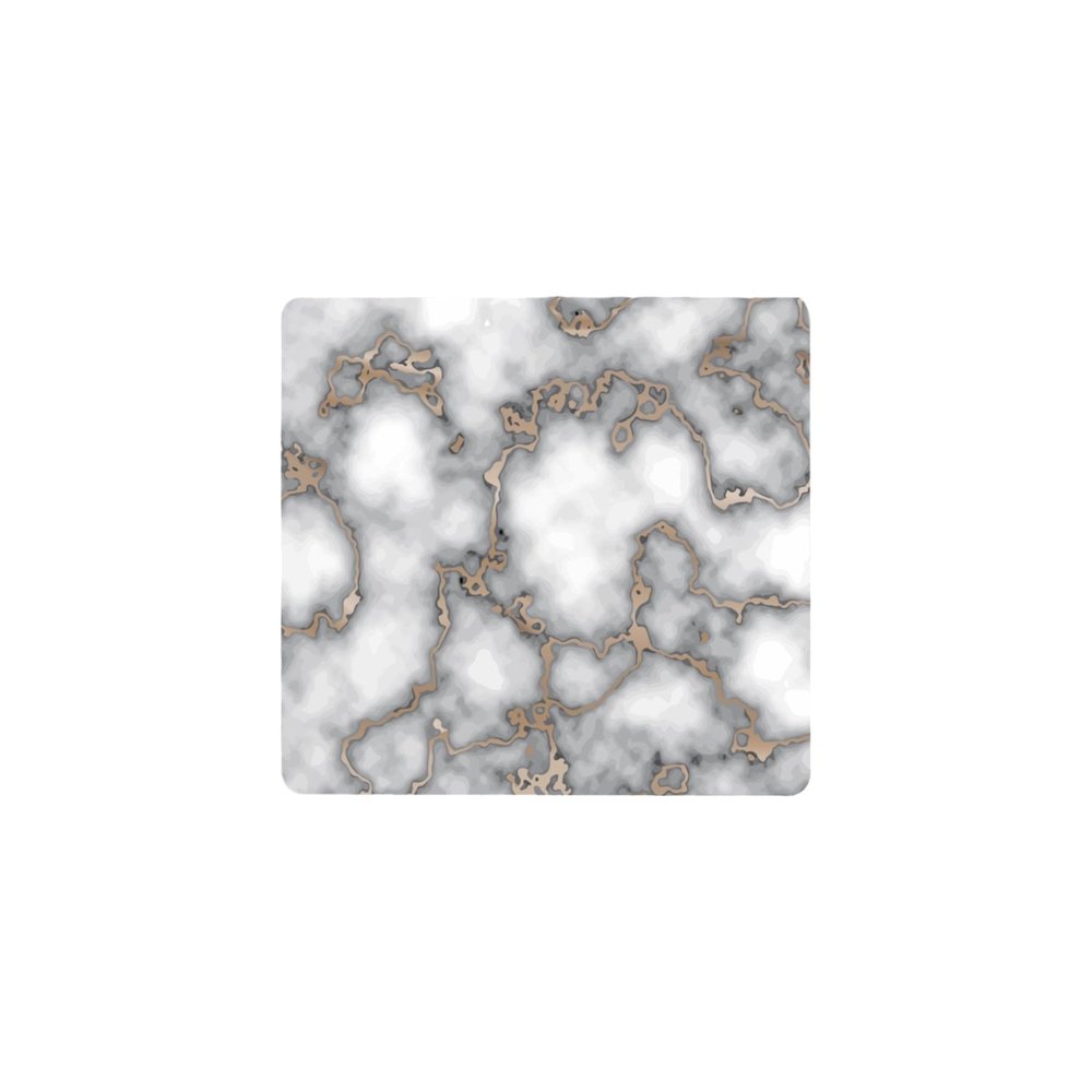 15" X 15" Gray And Gold Abstract Agglomerated cork Square Placemats HomeRoots
