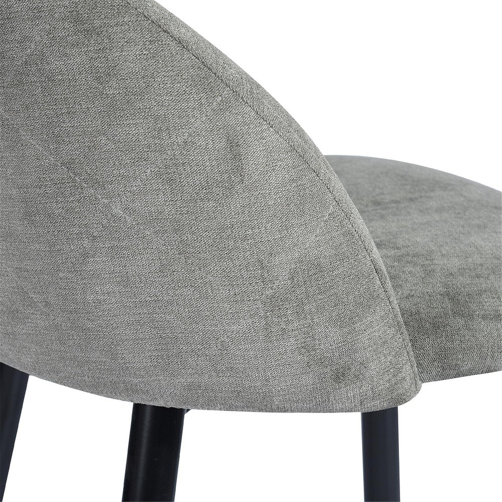 Set of Two 26" Gray And Black Fabric And Steel Low Back Counter Height Bar Chairs HomeRoots