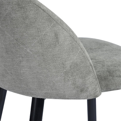 Set of Two 26" Gray And Black Fabric And Steel Low Back Counter Height Bar Chairs HomeRoots