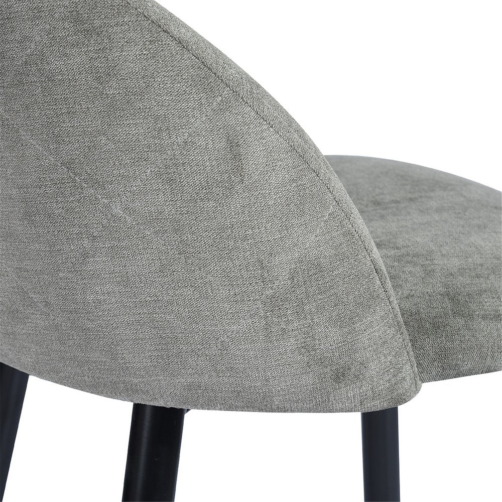 Set of Two 26" Gray And Black Steel Low Back Counter Height Bar Chairs HomeRoots