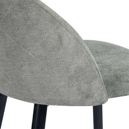 Set of Two 26" Gray And Black Steel Low Back Counter Height Bar Chairs HomeRoots
