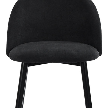Set of Two 26" Blue And Black Fabric And Steel Low Back Counter Height Bar Chairs HomeRoots