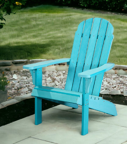 27" Blue Heavy Duty Plastic Adirondack Chair