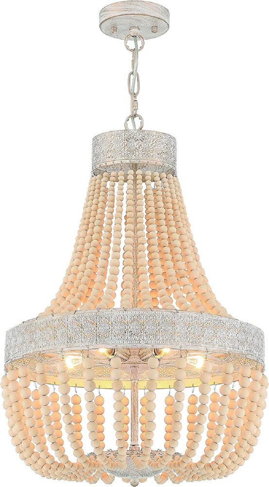 Gold And White Candle Style Five Light Metal Dimmable Chandelier — view 8