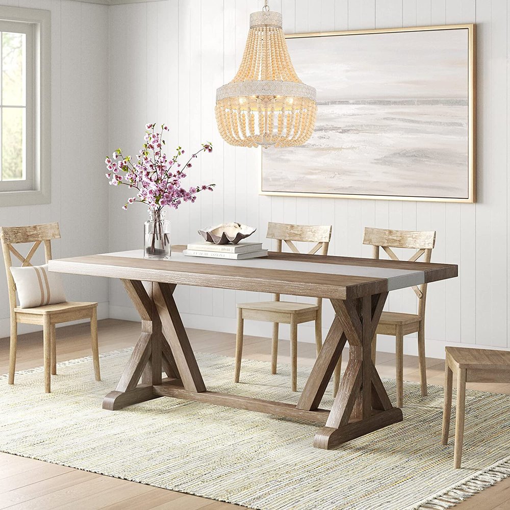 Gold And White Candle Style Five Light Metal Dimmable Chandelier — view 1