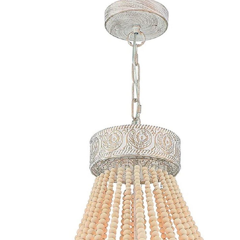 Gold And White Candle Style Six Light Metal Dimmable Chandelier — view 12