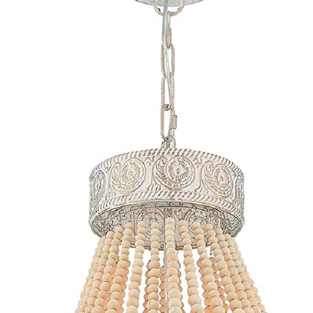 Gold And White Candle Style Six Light Metal Dimmable Chandelier — view 10