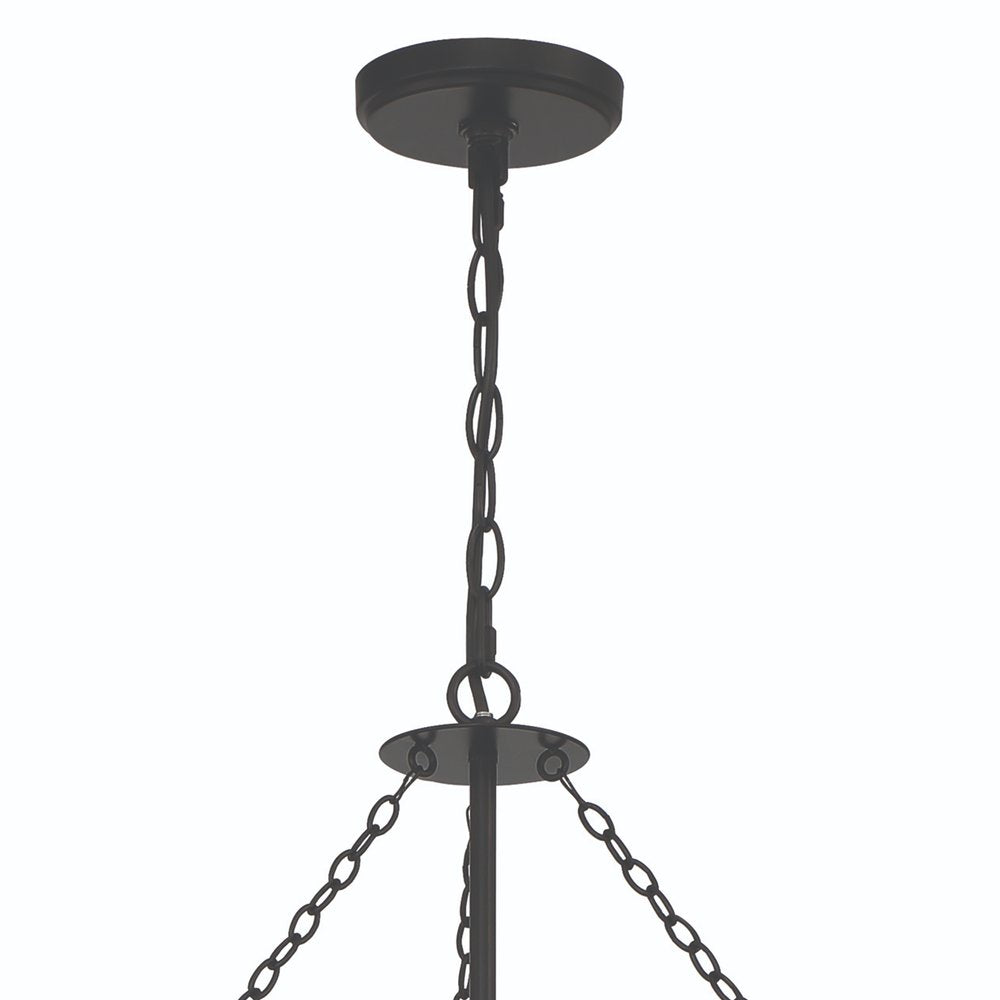 Black And Gold Candle Style Ten Light Metal Dimmable Chandelier — view 4