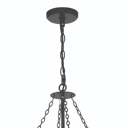 Black And Gold Candle Style Multi Light Metal Dimmable Chandelier