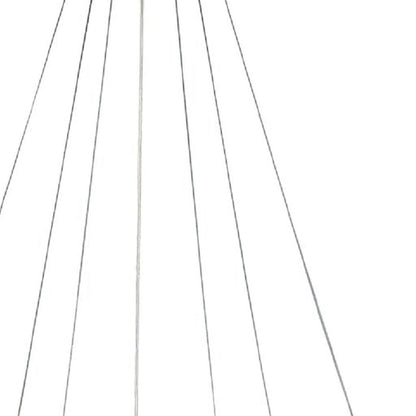 Gold Candle Style Three Light Metal LED Dimmable Chandelier