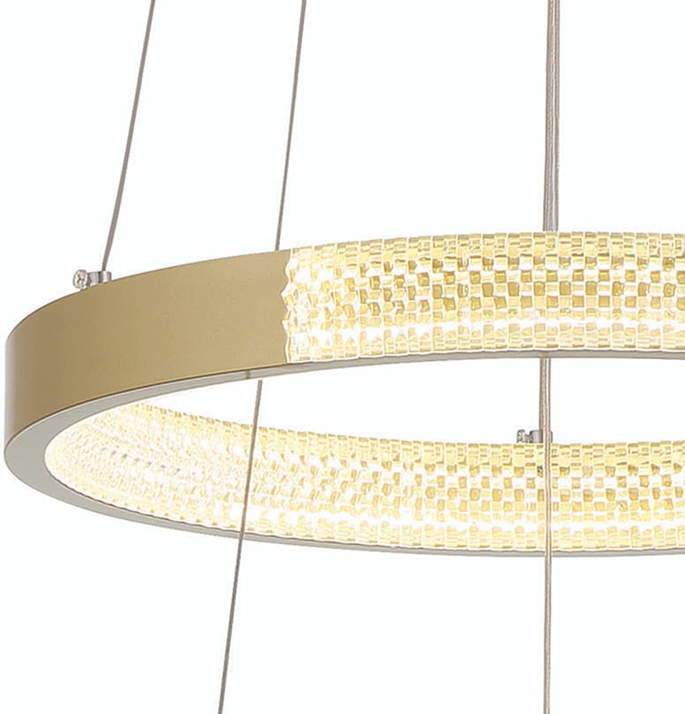 Gold Candle Style Three Light Metal LED Dimmable Chandelier — view 7