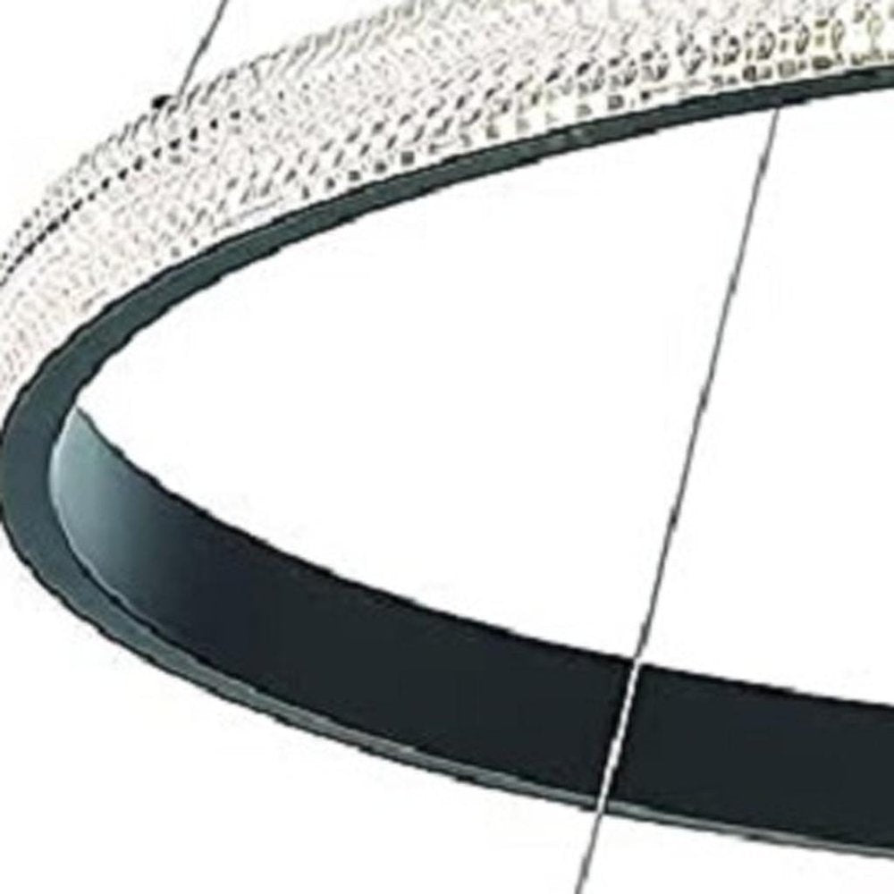 Black Candle Style Four Light Metal LED Dimmable Chandelier — view 9