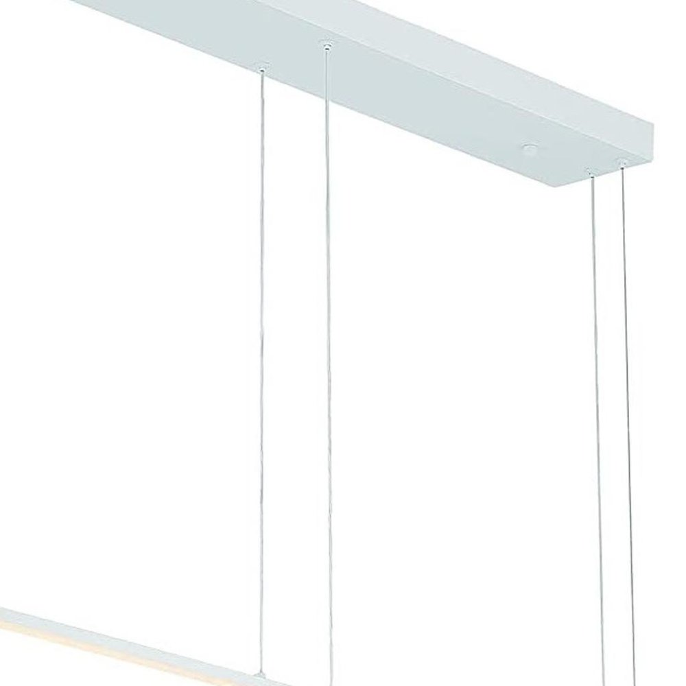 White Candle Style Three Light Metal LED Dimmable Chandelier — view 11