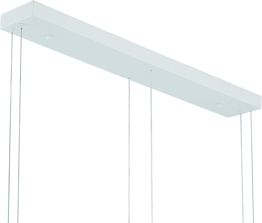 White Candle Style Three Light Metal LED Dimmable Chandelier — view 5